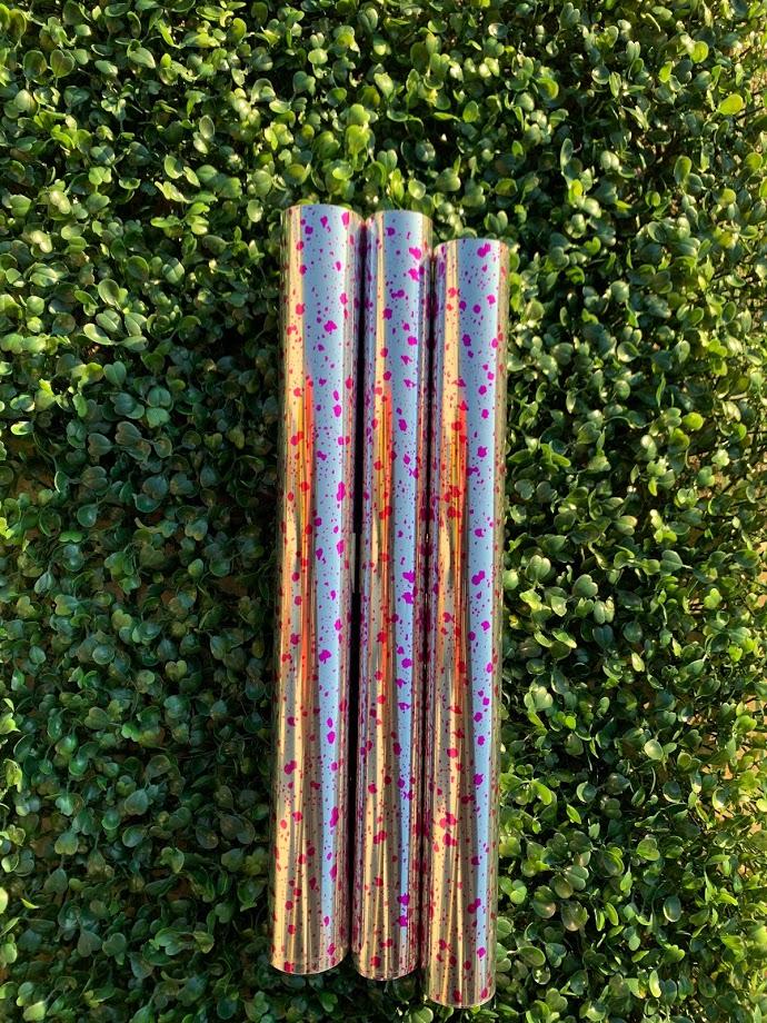 Pink Splatter Soft Metallic (HTV)