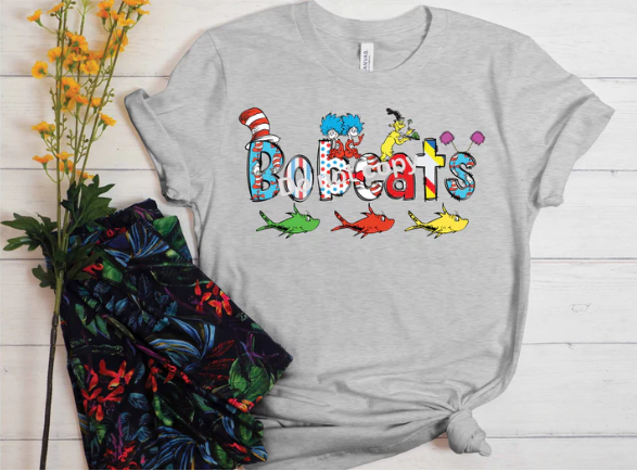 Dr Seuss font Bobcats DTF TRANSFER