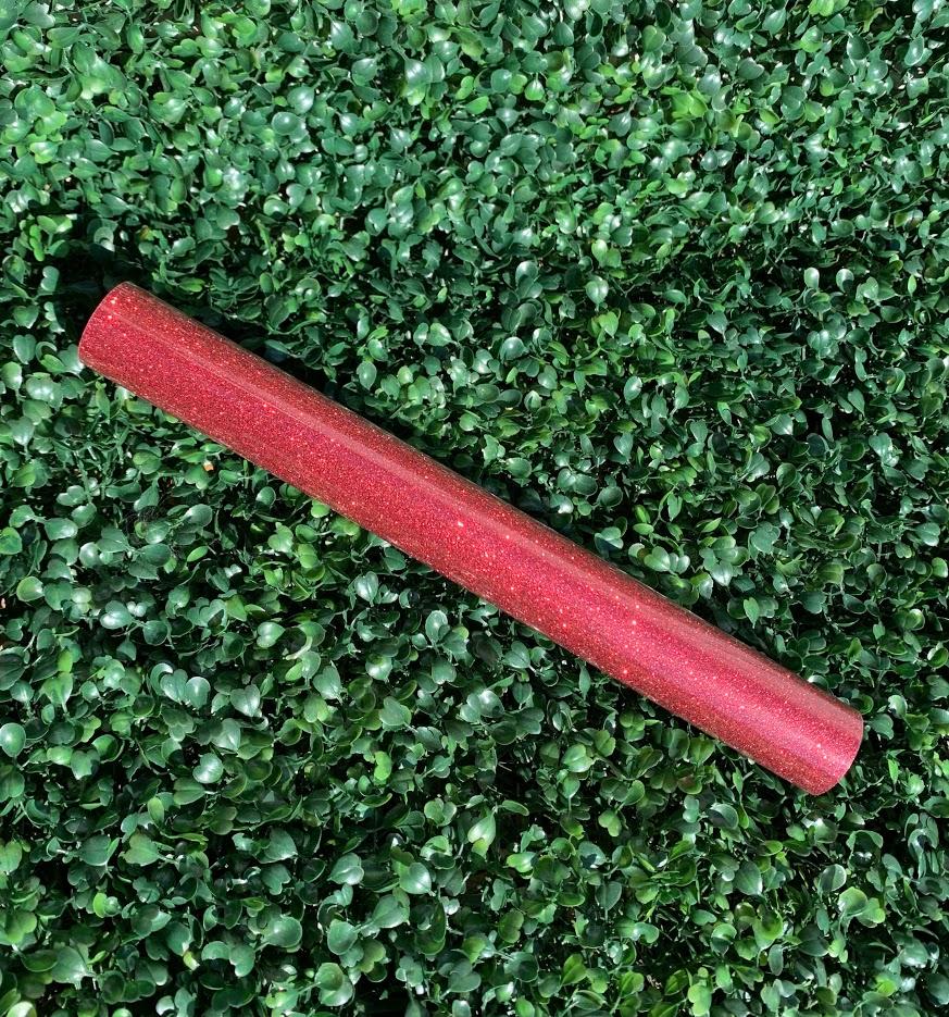 Red Glitter Heat Transfer Vinyl (HTV)