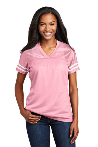 Light Pink/White (ladies) Sport-Tek® Ladies PosiCharge® Replica Jersey