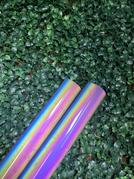 Black Iridescent Rainbow Reflective - Rainbow Vinyl (HTV)