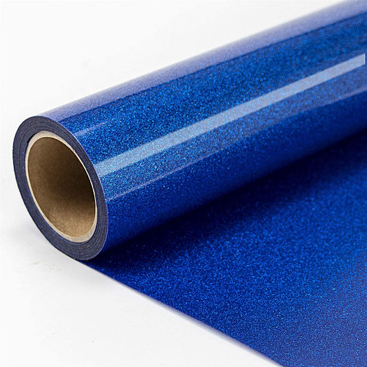 Blue Glitter Heat Transfer Vinyl (HTV)