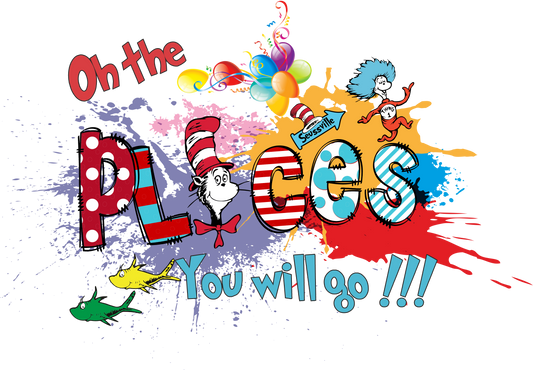 Dr Seuss Oh the places youll go DTF TRANSFER