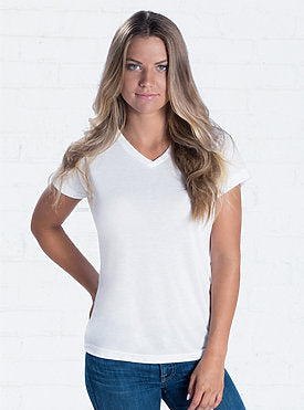 LADIES V-NECK SUBLIMATION TEE SHIRTS (1507) Sublivie