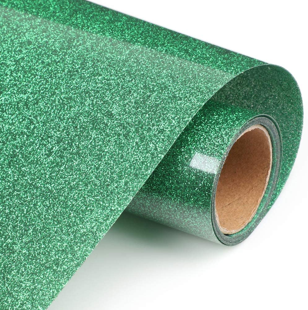 Green Glitter Heat Transfer Vinyl (HTV)