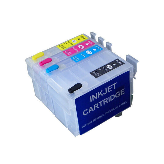 252XL Refillable Cartridges with Auto Reset Chip for Epson Workforce Printers (Empty)