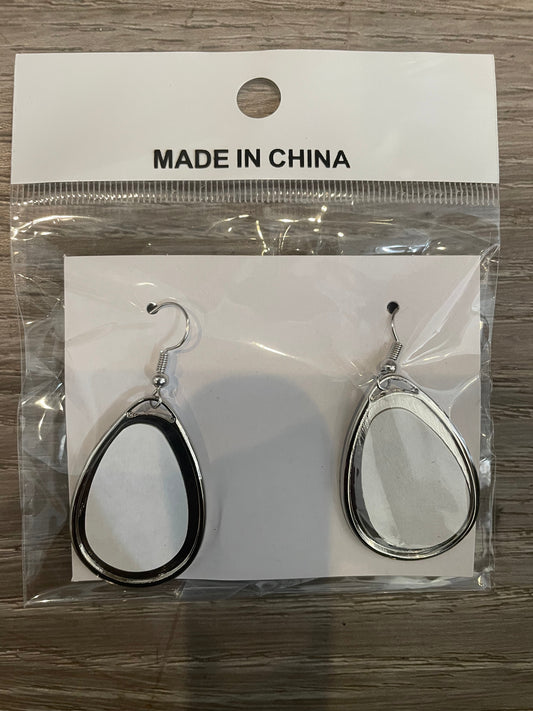 Blank Unisub brand sublimation Teardrop Earring shape, single sided, sublimate blank, sublimation earring blank tear drop
