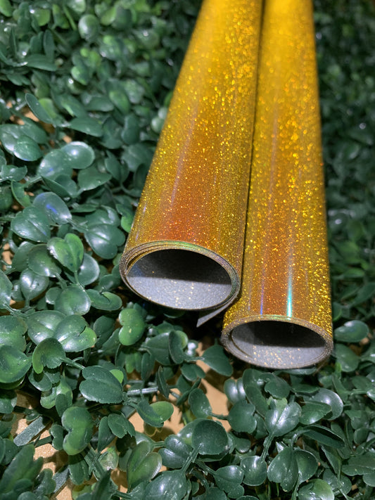 Gold Sparkle Hologram Heat Transfer Vinyl