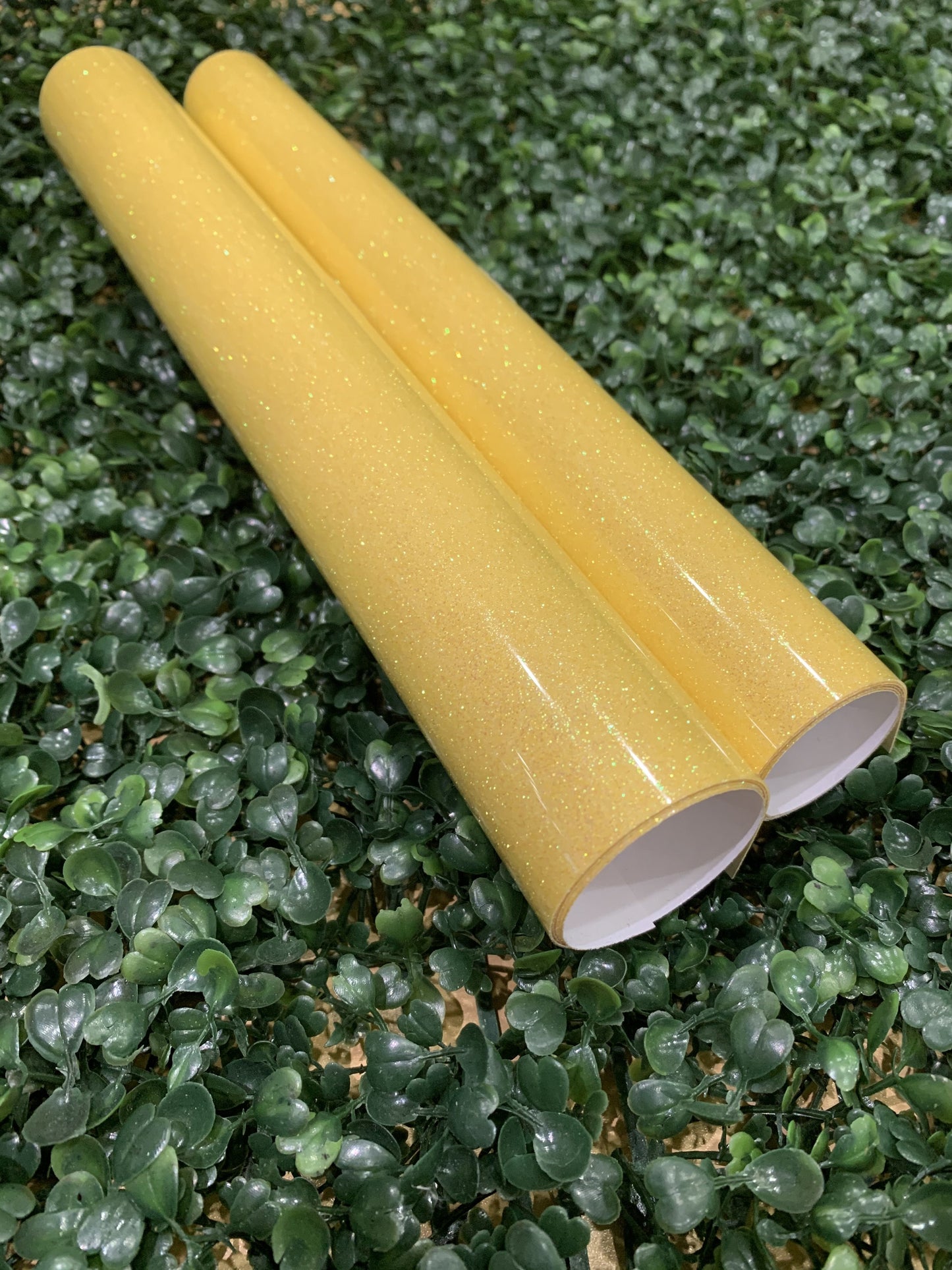 Yellow Rainbow Glitter HTV