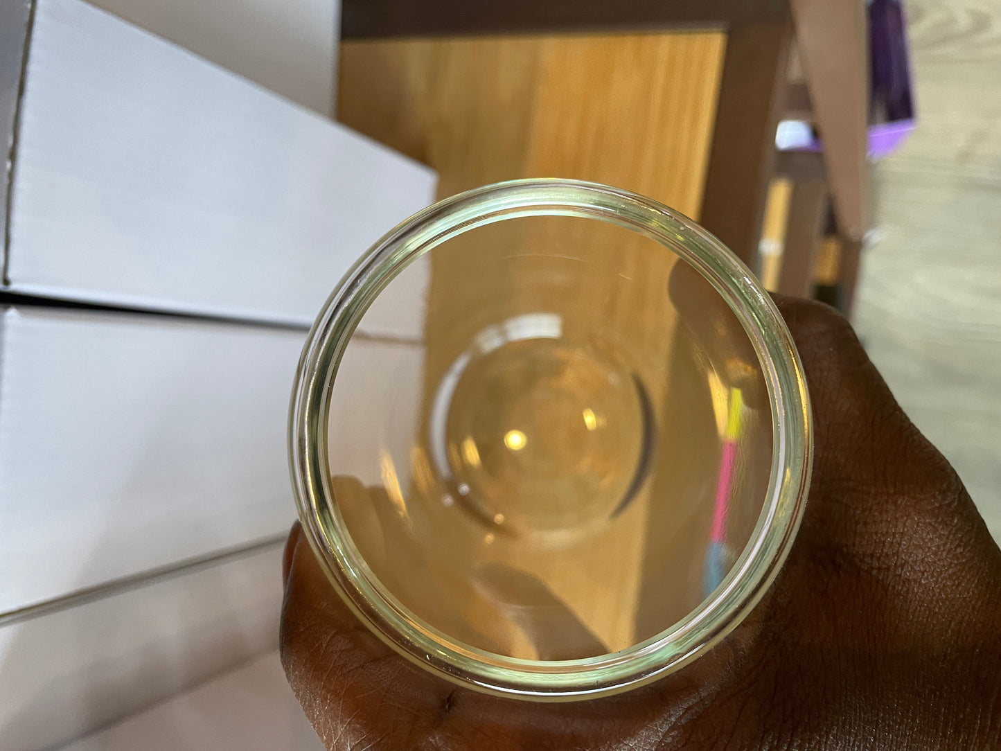 Sublimation Glass Cup with Bamboo lid and Straw