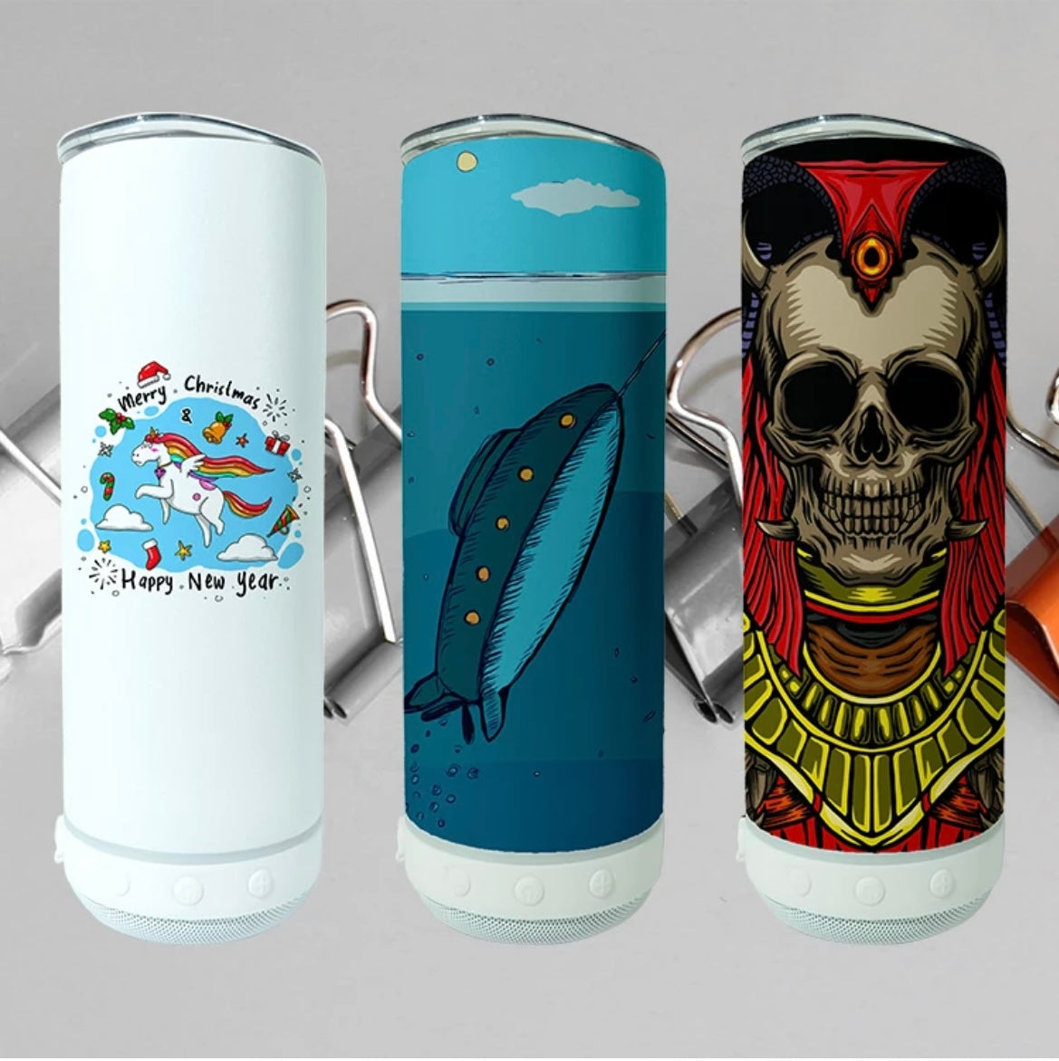 20oz Speaker Tumblers | Bluetooth Speaker Sublimation Tumblers | Music Playing Tumblers for Sublimation