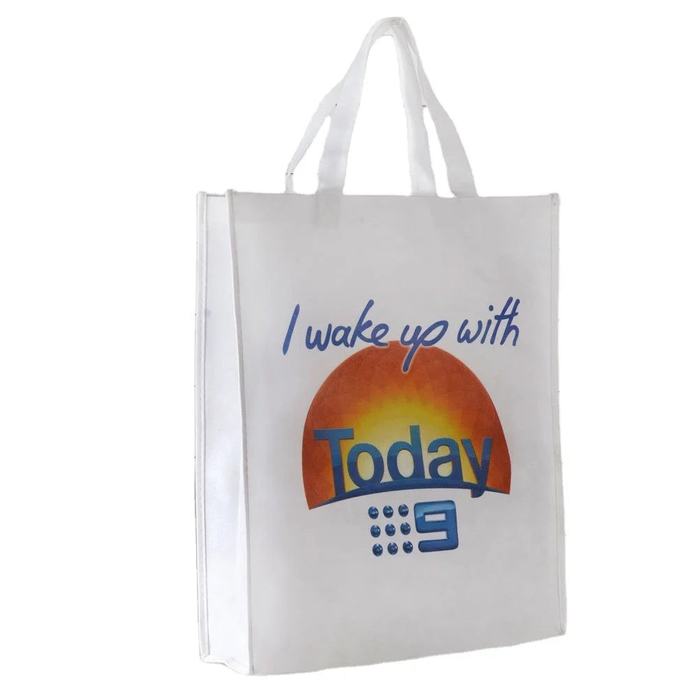 large White Sublimatable Gift Bag with 3 1/2" Gusset 12" x 16" sublimation blank