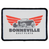 Sublimatable Patch with Adhesive & Black Border 3 1/2" x 2 1/2" Rectangle  Sublimation